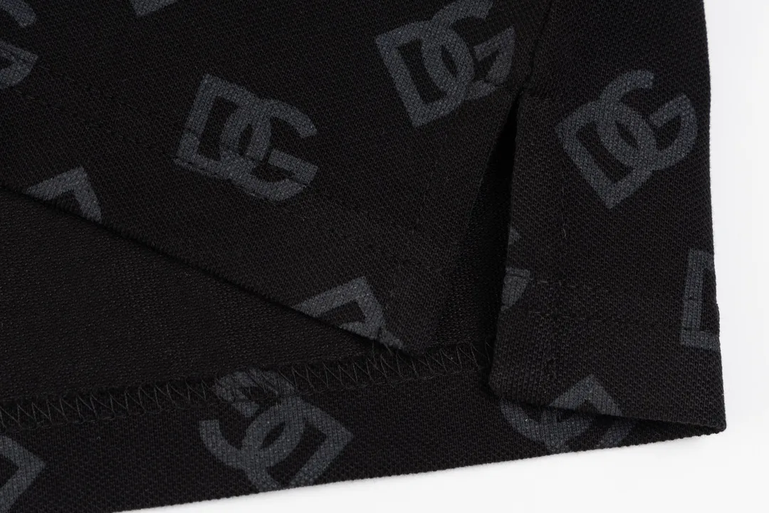 DG/ DG ， New Arrivalpolo Logo ， Retro Same Style T Versatile : Black Size：M-3XL